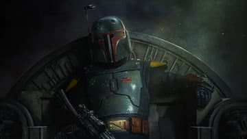 Boba Fett en el trono de Jabba.