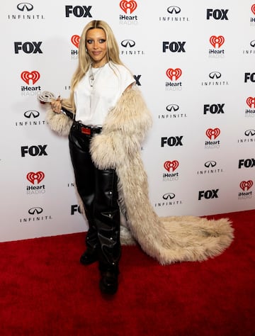 Doja Cat durante la alfombra roja de los iHeartRadio Music Awards 2023.