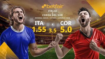 Italia vs. Corea del Sur: alineaciones, horario, TV, estadísticas y pronósticos del Mundial Sub 20