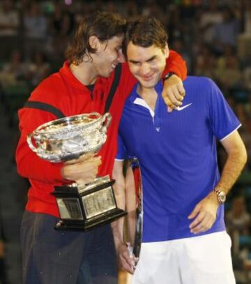 El 1 de febero de 2009 se enfrentan por primera vez en la final de un Grand Slam fuera de Europa. Nadal venció a Federer por 7-5, 3-6, 7-6 (3), 3-6 y 6-2.