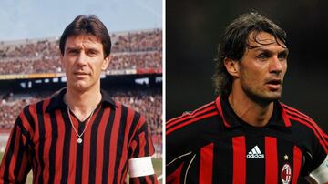 Paolo y Cesare Maldini son la historia del Milán. Cesare es el padre que inicia esta saga futbolística que siempre estará ligada al equipo rosonero. El progenitor ganó cuatro Scudettos y la primera Copa de Europa del conjunto milanesa. Se da la circunstancia que su hijo Paolo estaba en equipo milanista que ganó la última Champions en 2007. Sin duda, el peso del apellido Maldini en Milán es importante, tanto por el padre como por el hijo.