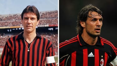 Paolo y Cesare Maldini son la historia del Milán. Cesare es el padre que inicia esta saga futbolística que siempre estará ligada al equipo rosonero. El progenitor ganó cuatro Scudettos y la primera Copa de Europa del conjunto milanesa. Se da la circunstancia que su hijo Paolo estaba en equipo milanista que ganó la última Champions en 2007. Sin duda, el peso del apellido Maldini en Milán es importante, tanto por el padre como por el hijo.