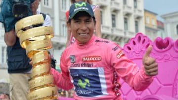 Título de Nairo Quintana en el Giro de Italia 2014.