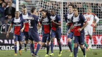 Blaise Matuidi, en el centro, celebra el gol del empate. 