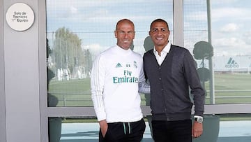 Zidane y Trezeguet posan en Valdebebas.