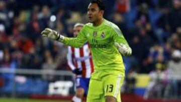Keylor Navas, en un partido con el Madrid ante el Atlético.