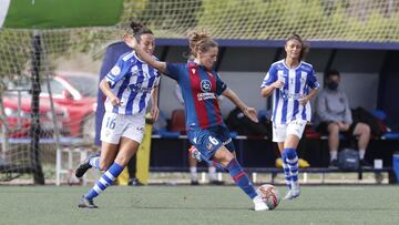 Jugadoras durante un Levante-Sporting de Huelva.