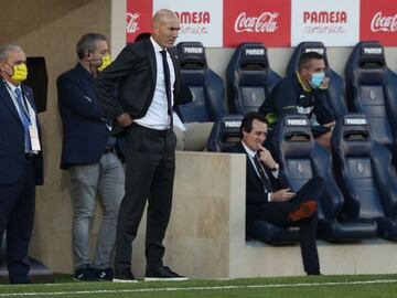 Zinedine Zidane watches on during Real Madrid's game against Villarreal last weekend.