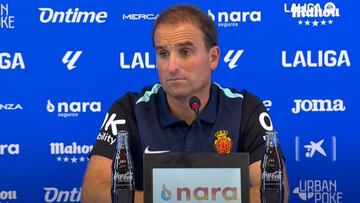 Jagoba Arrasate, entrenador del Mallorca en la rueda de prensa posterior a la victoria por 0-1 en Leganés.
