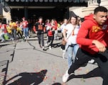 Watch: Fans risk their lives to tackle one of the shooters at the Chiefs Super Bowl celebration