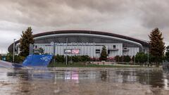 Así se encuentra la zona del Metropolitano tras la DANA