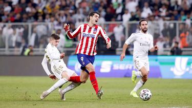 La falta de Valverde a Morata en la final de la Supercopa de España de 2020 entre Real Madrid y Atlético.