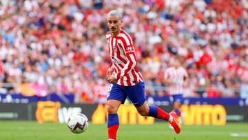 Antoine Griezmann of Atletico de Madrid during the La Liga match between Atletico de Madrid and Girona FC at Wanda Metropolitano Stadium in Madrid, Spain. (Photo by DAX Images/NurPhoto via Getty Images)