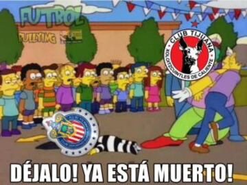 Guadalajara venía de ser goleado por Chiapas en la Copa MX, ahora Xolos le repitió la dosis en la Liga MX. ¡Aquí llegan las imágenes más divertidas.