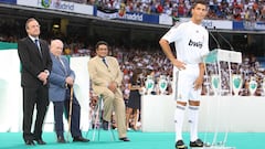 Cristiano Ronaldo en su presentación con el Real Madrid