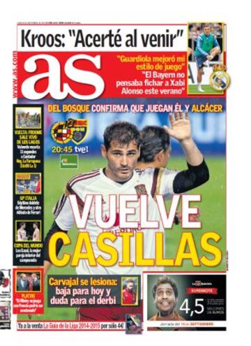 Las portadas de AS de septiembre