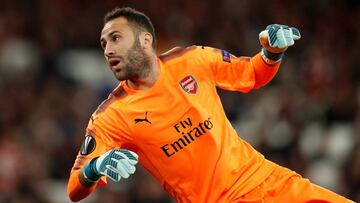 El portero colombiano David Ospina en el juego entre Arsenal y Colonia por la primera fecha de la Europa League 2017/18