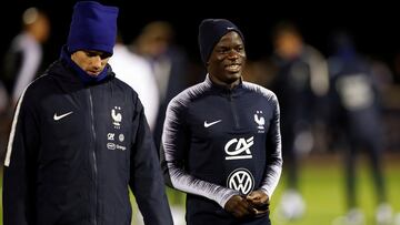 N'Golo Kanté y Antoine Griezmann.