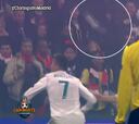 Cristiano estuvo cerca de recibir un botellazo tras su gol