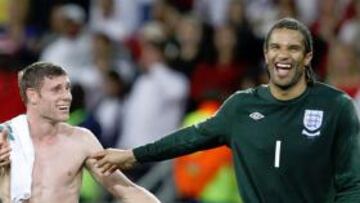 <b>EN SUS MANOS. </b>Si se llega a los penaltis, David James sería fundamental para los ingleses.