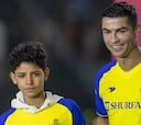 La viral reacción de Cristiano con su hijo en plena ceremonia del Al-Nassr: su cara lo dice todo