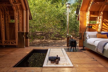 bañarse o calentarse con la chimenea.