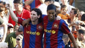 Pareja de cracks: lo mejor de Ronaldinho y Messi juntos