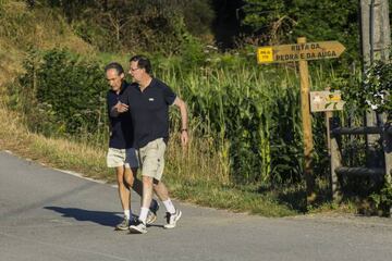 Mariano Rajoy durante una de sus rutas de senderismo.