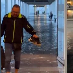 Las impactantes imágenes del aeropuerto del Prat afectado por la Dana