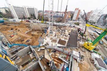 Las obras del estadio Santiago Bernabéu avanzan a buen ritmo