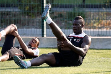 Mario Balotelli in yesterday's session