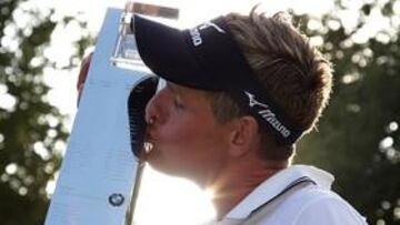 Luke Donald tras la victoria.