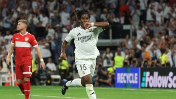 3-1. Endrcik se estrena en Champions y sentencia. El brasileño celebra el tanto.