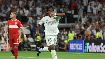 3-1. Endrcik se estrena en Champions y sentencia. El brasileño celebra el tanto.