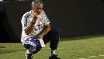 Mourinho, durante un partido del Chelsea.