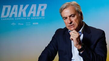 MADRID, 07/05/2025.- El piloto español de rallys Carlos Sainz, durante una entrevista con EFE, este miércoles, con motivo de la presentación del documental 'Dakar: Carrera contra el desierto'. EFE/J.P. Gandul
