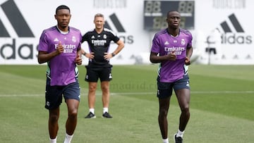 Real Madrid’s David Alaba looks to be making good progress in his recovery from the hamstring strain he sustained against Chelsea.