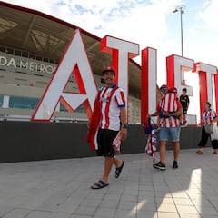 La afición del Atlético empezó a conocer las reformas del Wanda