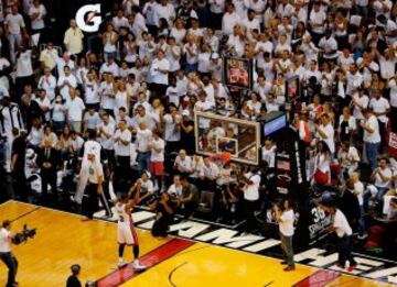 Dwyane Wade antes del cuarto partido ante Miami Heat e Indiana Pacers.