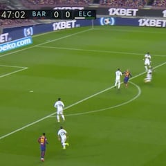 El gol de fantasía total entre Braithwaite y Messi al Elche