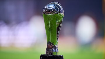 Trophy of Champion during the final second leg match between Tigres UANL and Toluca, as part of the Liga BBVA MX, Torneo Apertura 2025 at Nemesio Diez Stadium, on December 14, 2025 in Toluca, Estado de Mexico, Mexico.