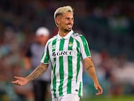 SEVILLE, SPAIN - AUGUST 29: Rodri Sanchez of Real Betis looks on during the Europa Conference League qualifications, second leg match between Real Betis and Kryvbas at Estadio Benito Villamarin on August 29, 2024 in Seville, Spain. (Photo by Fran Santiago/Getty Images)