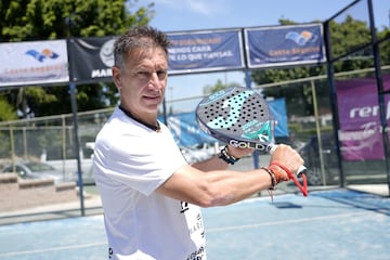 Alfonso, durante el World Pádel Soccer de Marbella.