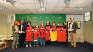 Las Leonas durante el acto de presentación de la preparación mundialista en el Consejo Superior de Deportes.