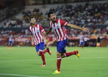 Sevilla - Atlético de Madrid. 1-2. Diego Costa celebra el segundo gol.