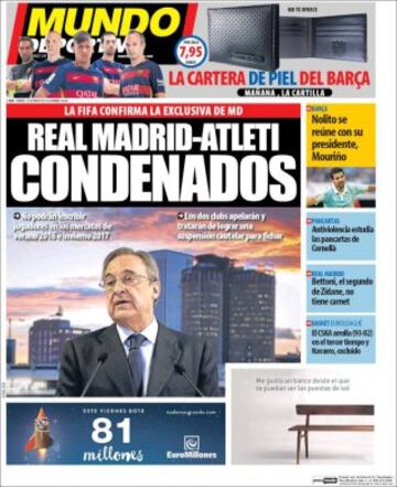 Portadas de la prensa mundial