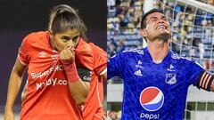 Catalina Usme y Mackalister Silva en partidos de Am&eacute;rica y Millonarios