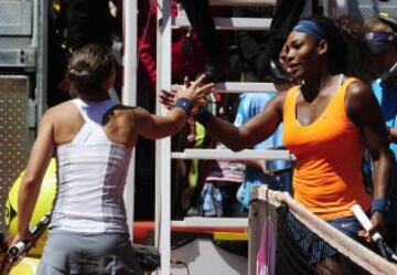 Serena Williams venció a Sara Errani en el partido de semifinal femenina del Masters de Madrid.