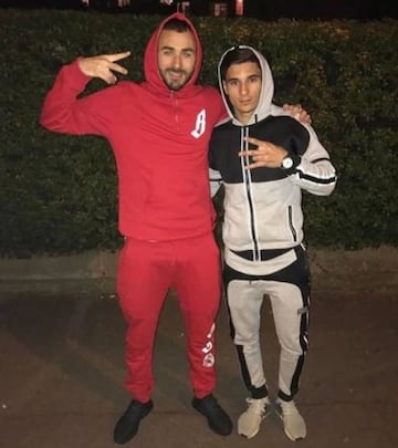 Benzema y Aouar, en 2017.