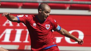 Adrián Ripa durante un partido con el Numancia.